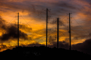 Sunset and Plylons